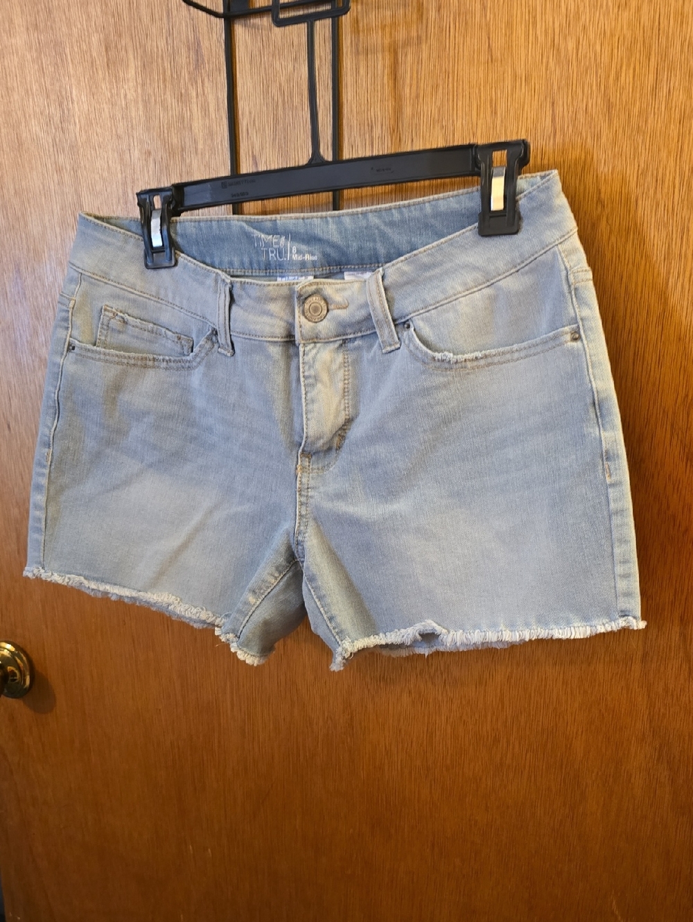 Time and Tru Light Wash Denim Cutoff Shorts